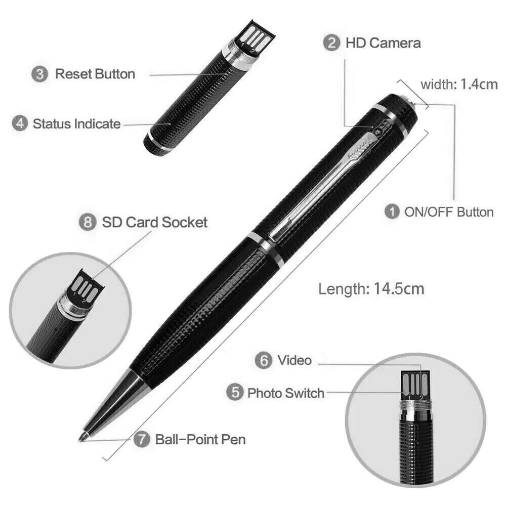 Hidden Pocket Pen Camera