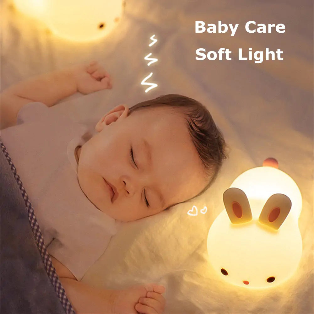 Big Face Rabbit LED Night Lamp
