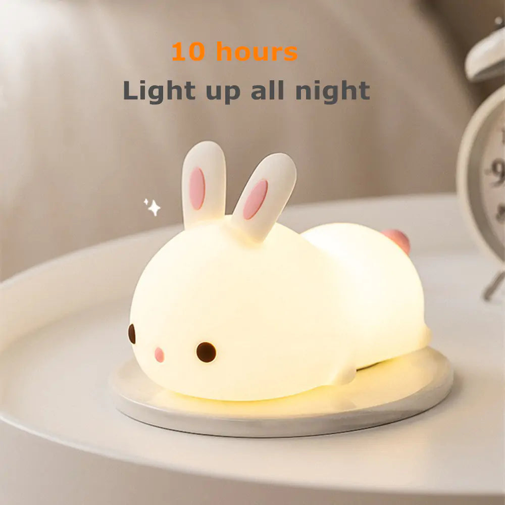Big Face Rabbit LED Night Lamp