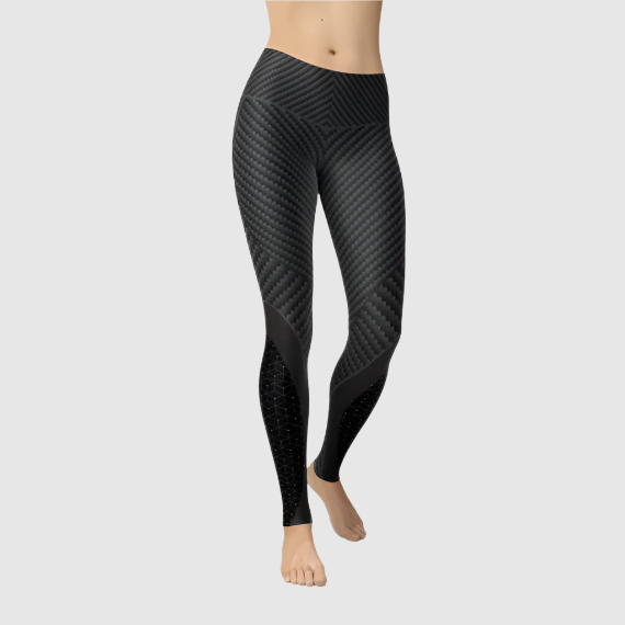 Womens Carbon Fiber Sports Leggings