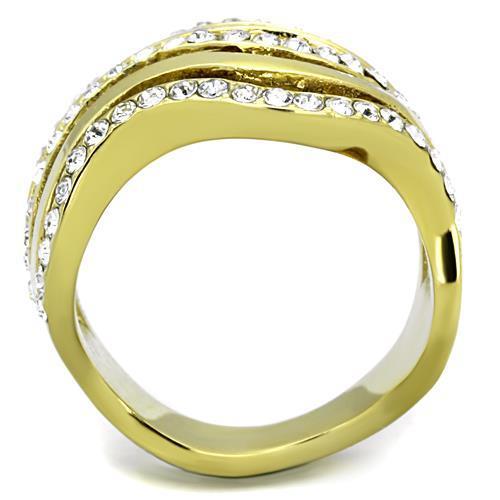 Women's Stainless Steel Synthetic Crystal Rings
