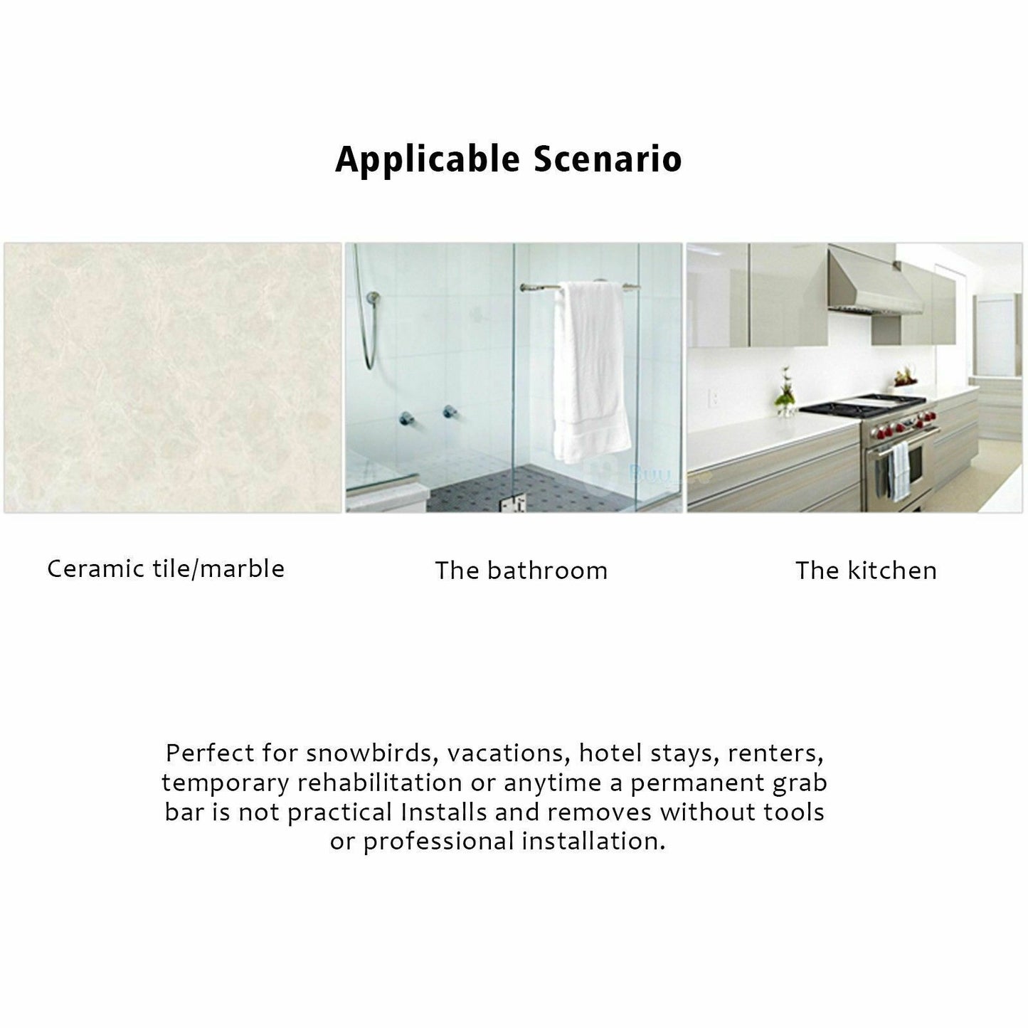 Bathroom Suction Grab Bar