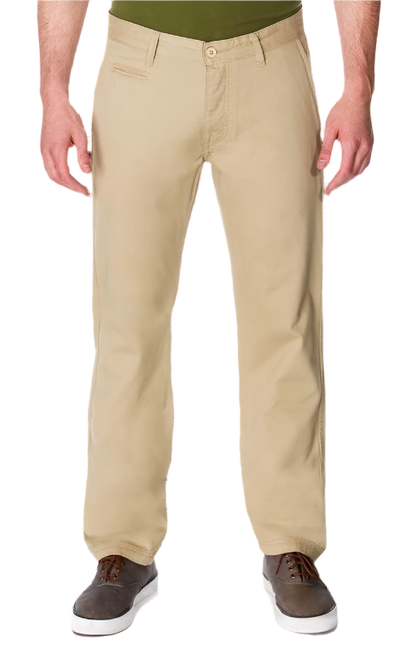 Men's Khaki Chino Flat Front Pant