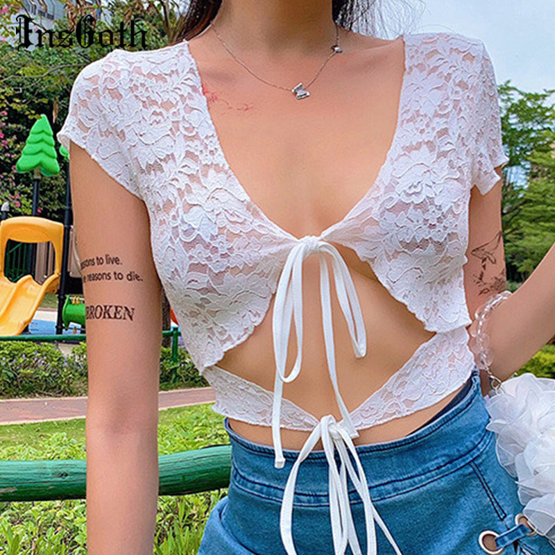 Women's Summer Short Sleeve T-Shirt Crop Top