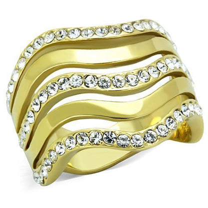 Women's Stainless Steel Synthetic Crystal Rings