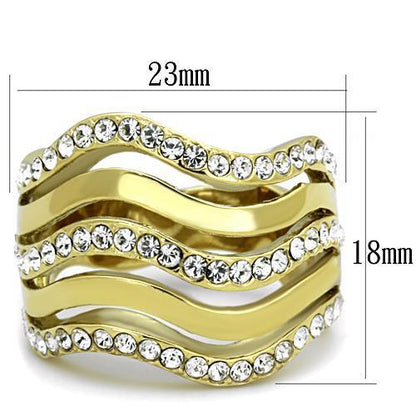 Women's Stainless Steel Synthetic Crystal Rings