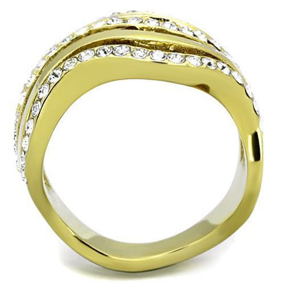 Women's Stainless Steel Synthetic Crystal Rings