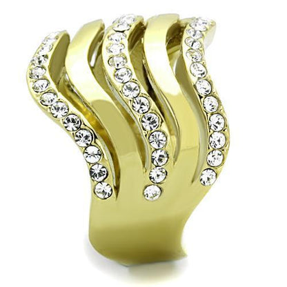 Women's Stainless Steel Synthetic Crystal Rings