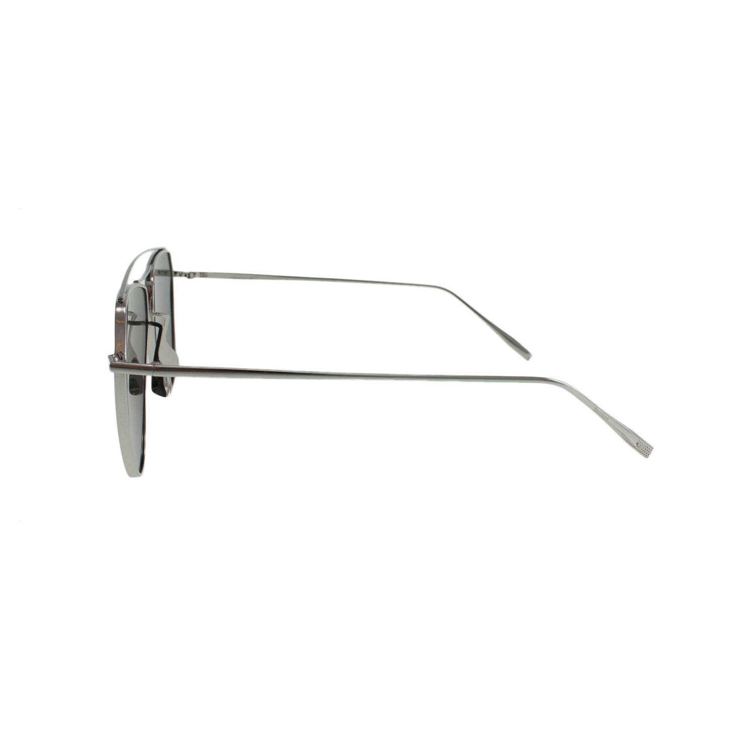 Flat Lens Aviator Sunglasses in Silver